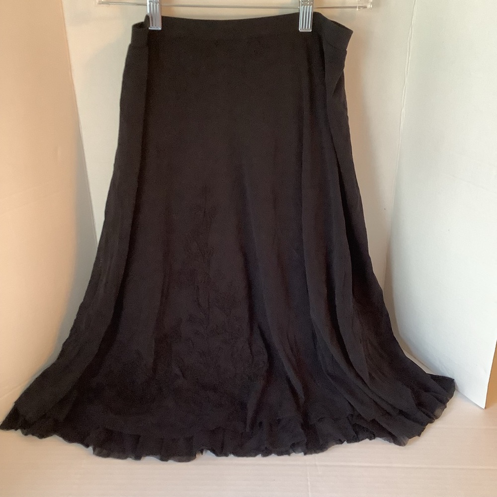 Coldwater Creek Pull On Skirt Black Size Small Petite
